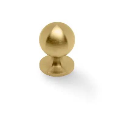 Click Here To Enlarge This Photo Of AW844-32-SBPVD - Alexander & Wilks Plain Caesar Cupboard Knob on Round Rose 32mm - Satin Brass PVD