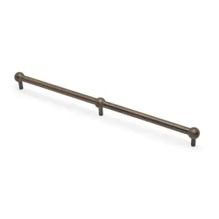 AW856-448-AB - Alexander & Wilks Plain Caesar Cabinet Pull 448mm c&sol;c - Antique Brass