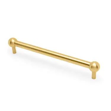 Click Here To Enlarge This Photo Of AW856-224-SBPVD - Alexander & Wilks Plain Caesar Cabinet Pull 224mm c&sol;c - Satin Brass PVD