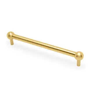 AW856-224-SBPVD - Alexander & Wilks Plain Caesar Cabinet Pull 224mm c&sol;c - Satin Brass PVD