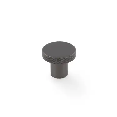 Click Here To Enlarge This Photo Of AW802-30-DBZ - Alexander & Wilks Hanover Knurled Circular Cupboard Knob 30mm - Dark Bronze
