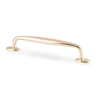 AW861-160-PBL - Alexander & Wilks Ashbury Cabinet Pull 160mm c&sol;c - Polished Brass Lacquered