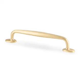 AW861-160-SB - Alexander & Wilks Ashbury Cabinet Pull 160mm c&sol;c - Satin Brass
