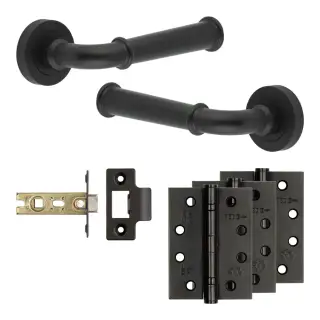 JV847MB Frelan Hardware Jedo Complete 'Classic' Door Handle Pack - Internal Doors - Matt Black