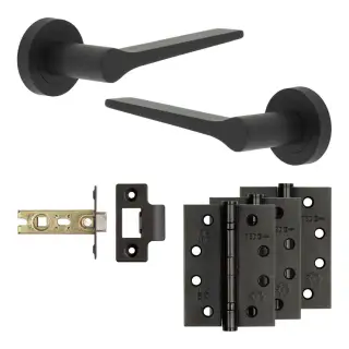 JV851MB Frelan Hardware Jedo Complete 'Gio' Door Handle Pack - Internal Doors - Matt Black