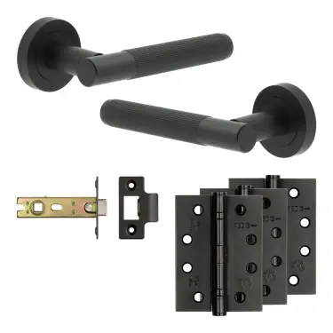 Click Here To Enlarge This Photo Of JV852MB Frelan Hardware Jedo Complete 'Venice' Door Handle Pack - Internal Doors - Matt Black