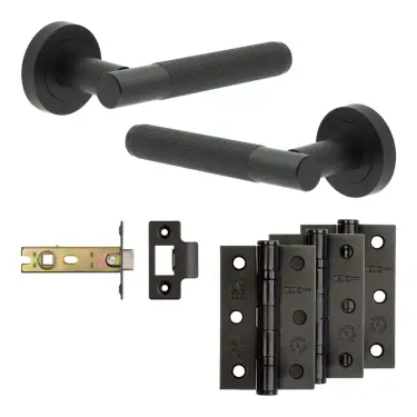 Click Here To Enlarge This Photo Of JV852MB Frelan Hardware Jedo Complete 'Venice' Door Handle Pack - Internal Doors - Matt Black