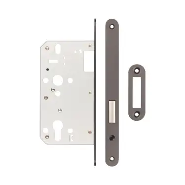 Click Here To Enlarge This Photo Of JL-DD60RDB Frelan Hardware Jedo DIN Euro Profile Deadlock 60mm Backset with Radius Corners - Dark Bronze