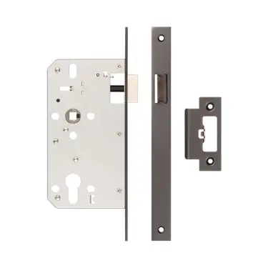 Click Here To Enlarge This Photo Of JL-DL60DB Frelan Hardware Jedo DIN Mortice Latch 60mm Backset with Square Corners - Dark Bronze