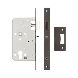 JL-DNL60DB Frelan Hardware Jedo DIN Mortice Nightlatch 60mm Backset &lpar;72mm c&sol;c&rpar; with Square Corners - Dark Bronze