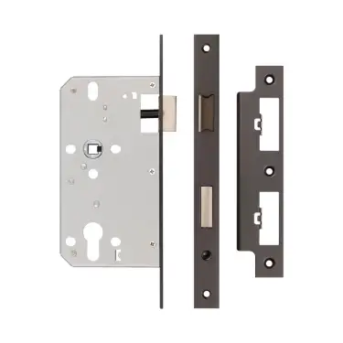 Click Here To Enlarge This Photo Of JL-DS60DB Frelan Hardware Jedo DIN Euro Profile Sashlock 60mm Backset &lpar;72mm c&sol;c&rpar; with Square Corners - Dark Bronze