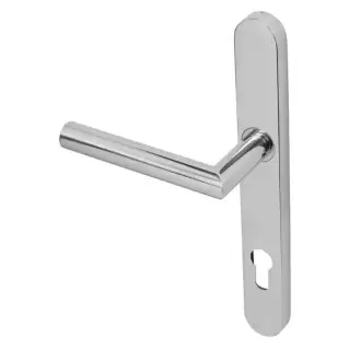 BLU Performance KM078C Mitre Lever Door Handle on Backplate &lpar;Dual Sprung&rpar;&comma; 52mm Handle Projection Version&comma; 316 Polished Stainless Steel&period; &lpar;KM078C-PSS&rpar;