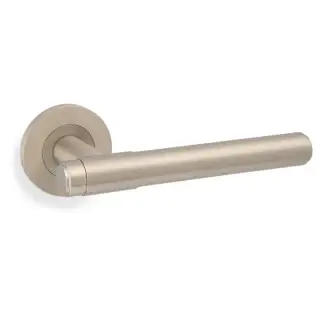 AW241SNPVD - Alexander & Wilks Plain Kingston Lever on Round Rose - Satin Nickel PVD