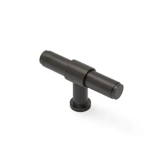 AW838P-80-DBZPVD - Alexander & Wilks Kingston Plain T-Bar Cupboard Knob 80mm - Dark Bronze PVD