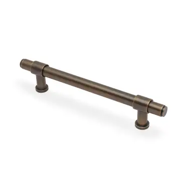 Click Here To Enlarge This Photo Of AW839P-160-AB - Alexander & Wilks Kingston Plain Pull Handle 160mm c&sol;c - Antique Brass