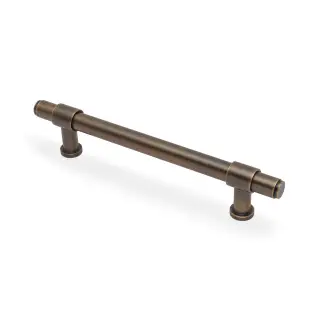 AW839P-160-AB - Alexander & Wilks Kingston Plain Pull Handle 160mm c&sol;c - Antique Brass