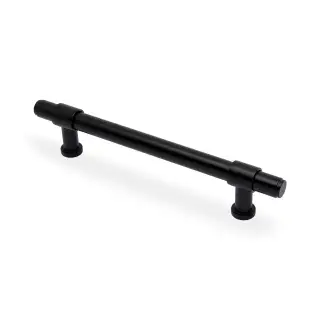 AW839P-160-BL - Alexander & Wilks Kingston Plain Pull Handle 160mm c&sol;c - Black