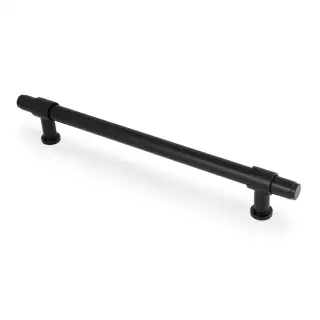AW839P-224-BL - Alexander & Wilks Kingston Plain Pull Handle 224mm c&sol;c - Black