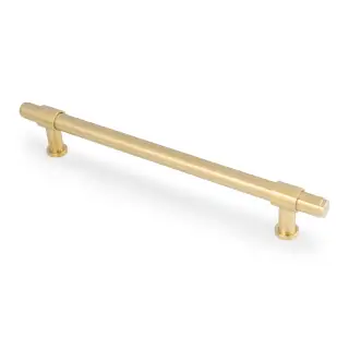 AW839P-224-SBPVD - Alexander & Wilks Kingston Plain Pull Handle 224mm c&sol;c - Satin Brass PVD