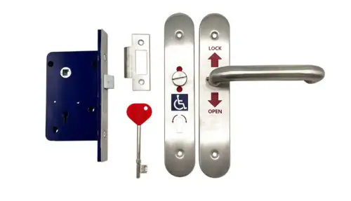 Click Here To Enlarge This Photo Of TSSNKSSET - TSS NKS &lpar;National Key Scheme&rpar; Reversible Disabled Bathroom Lockset &lpar;Radar Type&rpar;