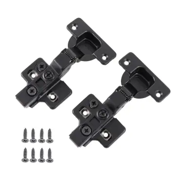 Click Here To Enlarge This Photo Of Eclipse 99031 35mm Black Clip On 3D Soft Close Cabinet Hinge 105&deg; Half Overlay - Pack of 2