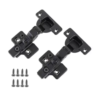 Eclipse 99031 35mm Black Clip On 3D Soft Close Cabinet Hinge 105&deg; Half Overlay - Pack of 2