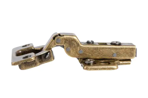 Click Here To Enlarge This Photo Of Eclipse 99033 35mm Antique Brass Clip On 3D Soft Close Cabinet Hinge 105&deg; Half Overlay - Pack of 2