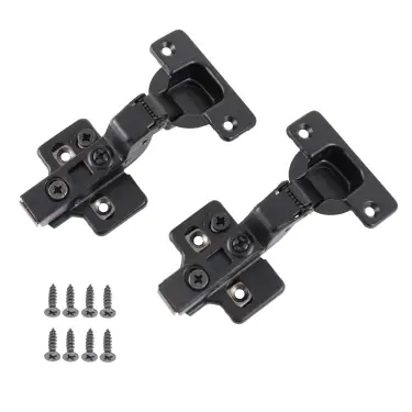 Click Here To Enlarge This Photo Of Eclipse 99041 35mm Black Clip On 3D Soft Close Cabinet Hinge 105&deg; Inset - Pack of 2