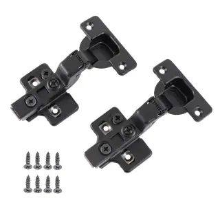 Eclipse 99041 35mm Black Clip On 3D Soft Close Cabinet Hinge 105&deg; Inset - Pack of 2