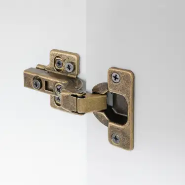 Click Here To Enlarge This Photo Of Eclipse 99043 35mm Antique Brass Clip On 3D Soft Close Cabinet Hinge 105&deg; Inset - Pack of 2