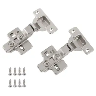 Eclipse 99030 35mm Nickel Plated Clip On 3D Soft Close Cabinet Hinge 105&deg; Half Overlay - Pack of 2