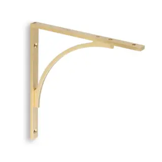 AW740SBPVD - Alexander & Wilks Eden Solid Brass Shelf Bracket 205mm x 220mm - Satin Brass PVD