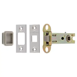 TLM5030&sol;57&sol;BSS - Carlisle Brass Eurospec Magnetic Tubular Latch 76mm &lpar;57mm Backset&rpar; with Square Corners - Polished Stainless Steel