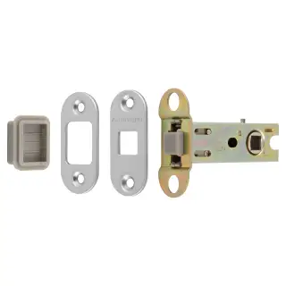 TLM5030&sol;57&sol;BSS&sol;R - Carlisle Brass Eurospec Magnetic Tubular Latch 76mm &lpar;57mm Backset&rpar; with Radius Corners - Polished Stainless Steel