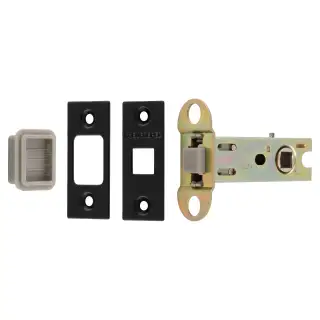 TLM5030&sol;57&sol;MB - Carlisle Brass Eurospec Magnetic Tubular Latch 76mm &lpar;57mm Backset&rpar; with Square Corners - Matt Black