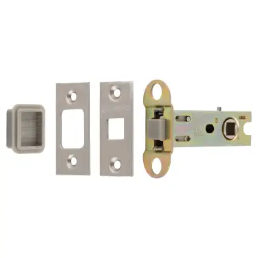 Click Here To Enlarge This Photo Of TLM5030&sol;57&sol;SSS - Carlisle Brass Eurospec Magnetic Tubular Latch 76mm &lpar;57mm Backset&rpar; with Square Corners - Satin Stainless Steel