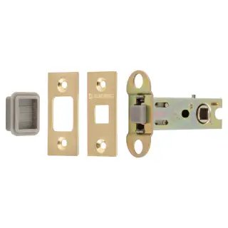 TLM5030&sol;57&sol;SB - Carlisle Brass Eurospec Magnetic Tubular Latch 76mm &lpar;57mm Backset&rpar; with Square Corners - Satin Brass