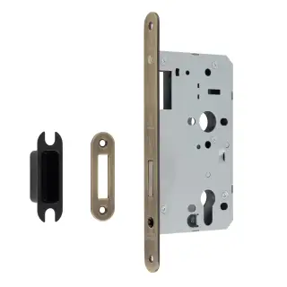 DLX0060EPAB&sol;R - Carlisle Brass Eurospec DIN Euro Deadlock 60mm Backset &lpar;Radius Forend&rpar; - Antique Brass