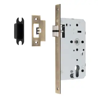DLX0060LAB - Carlisle Brass Eurospec DIN Latch 60mm Backset &lpar;Square Forend&rpar; - Antique Brass