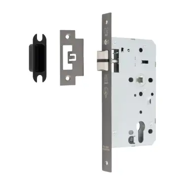 Click Here To Enlarge This Photo Of DLX0060LMBRZ - Carlisle Brass Eurospec DIN Latch 60mm Backset &lpar;Square Forend&rpar; - Matt Bronze