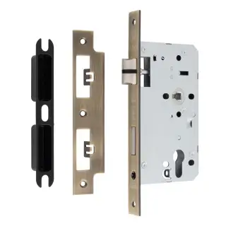 DLX7260EPAB - Carlisle Brass Eurospec DIN Euro Sashlock 60mm Backset &lpar;Square Forend&rpar; - Antique Brass