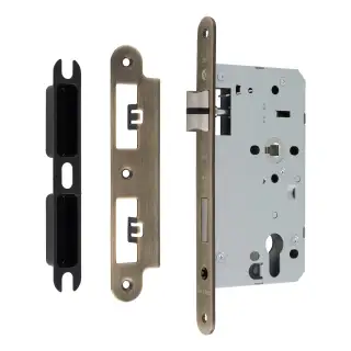 DLX7260EPAB&sol;R - Carlisle Brass Eurospec DIN Euro Sashlock 60mm Backset &lpar;Radius Forend&rpar; - Antique Brass