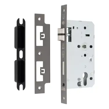 Click Here To Enlarge This Photo Of DLX7260EPMBRZ - Carlisle Brass Eurospec DIN Euro Sashlock 60mm Backset &lpar;Square Forend&rpar; - Matt Bronze