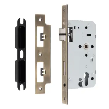 Click Here To Enlarge This Photo Of DLX7260ESCAB - Carlisle Brass Eurospec DIN Euro Escape Lock 60mm Backset &lpar;Square Forend&rpar; - Antique Brass