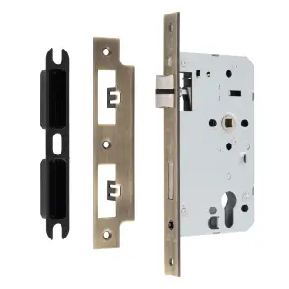 DLX7260ESCAB - Carlisle Brass Eurospec DIN Euro Escape Lock 60mm Backset &lpar;Square Forend&rpar; - Antique Brass
