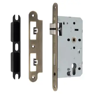 DLX7260ESCAB&sol;R - Carlisle Brass Eurospec DIN Euro Escape Lock 60mm Backset &lpar;Radius Forend&rpar; - Antique Brass