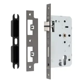 DLX7260ESCMBRZ - Carlisle Brass Eurospec DIN Euro Escape Lock 60mm Backset &lpar;Square Forend&rpar; - Matt Bronze