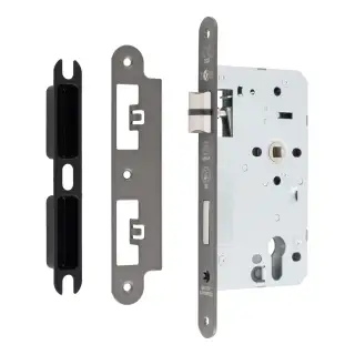 DLX7260ESCMBRZ&sol;R - Carlisle Brass Eurospec DIN Euro Escape Lock 60mm Backset &lpar;Radius Forend&rpar; - Matt Bronze