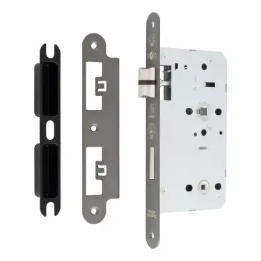 Click Here To Enlarge This Photo Of DLX7860WCMBRZ&sol;R - Carlisle Brass Eurospec DIN Bathroom Lock 60mm Backset &lpar;Radius Forend&rpar; - Matt Bronze