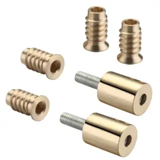 FB319BP - Zoo Hardware Fulton & Bray Roller Sash Stops 19mm &lpar;2 x Stops &plus; 4 x Ferrules&rpar; Polished Brass